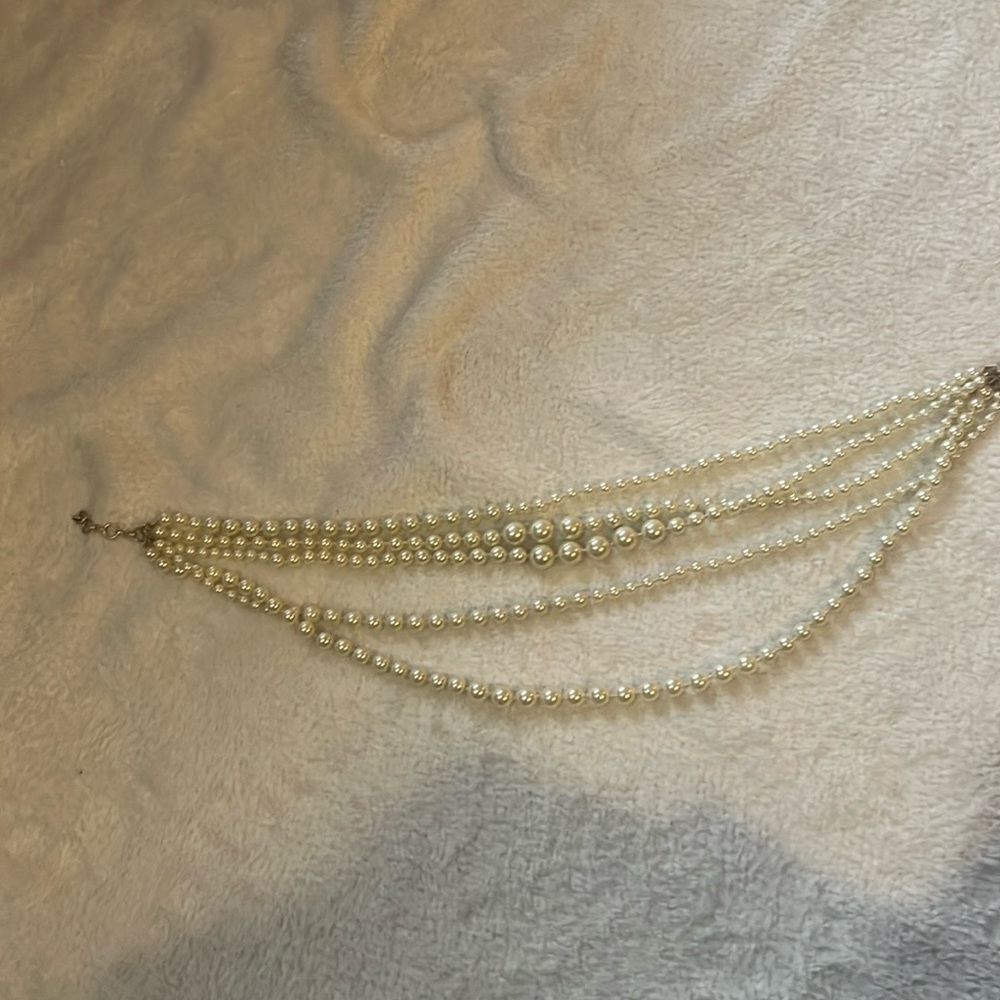 J. Crew Multi-Strand Pearl Necklace in Ivory